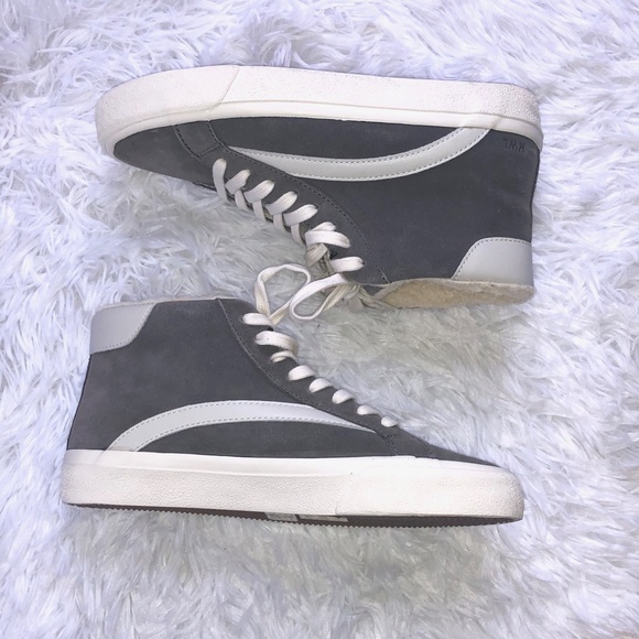 Madewell High-Top Sneakers Suede and Sherpa.  Gray and White.  Size 7 - Picture 1 of 8